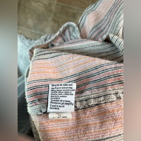 Nine West Peasant Sun Dress Maxi Stripes S - Picture 8 of 8